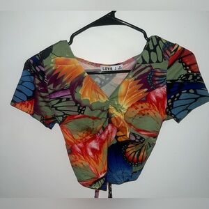 Butterfly crop top